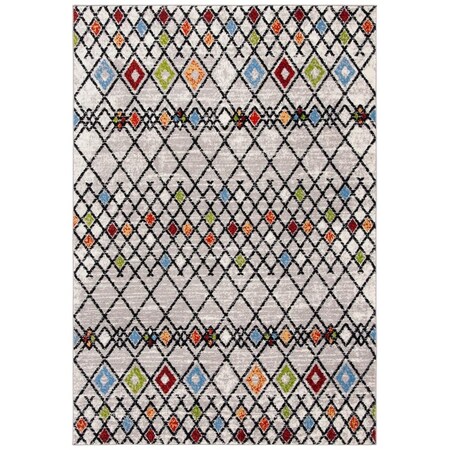 Safavieh 3 x 5 ft. Amsterdam Bohemian Rectangle Power Loomed Rug Beige & Blue AMS115B-3